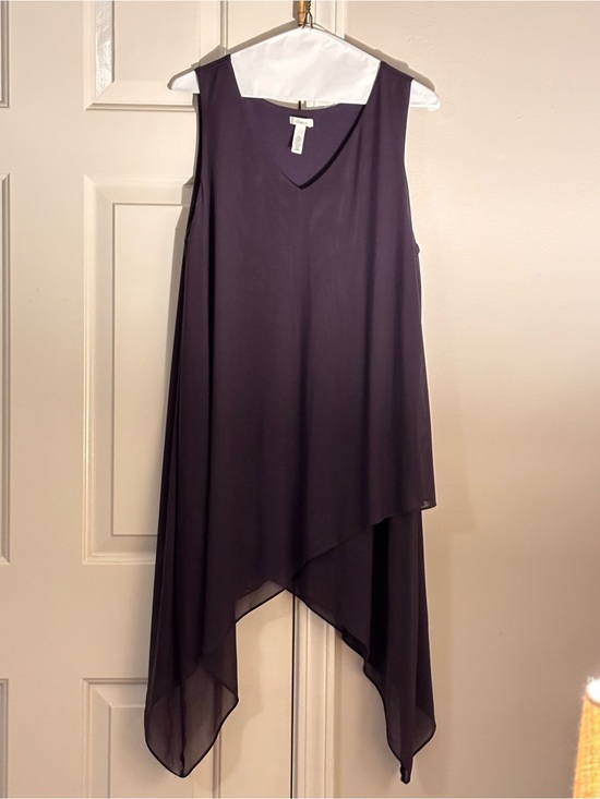Soma Dresses & Skirts - Soma Asymmetrical Handkerchief Hem Dress - Plum